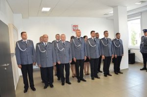Awansowani i wyróżnieni funkcjonariusze i pracownicy Komendy Powiatowej Policji w Rykach